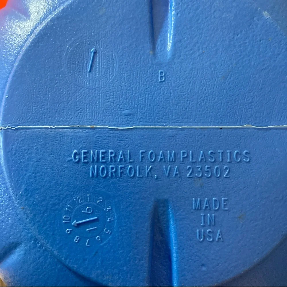 Vintage orange Empire/Blue General Foam blow mold JackOLantern Halloween bucket‎